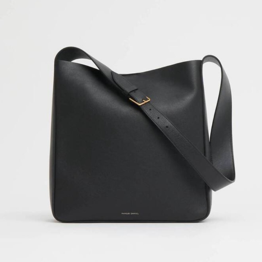 Mansur Gavriel Black Leather Box Tote